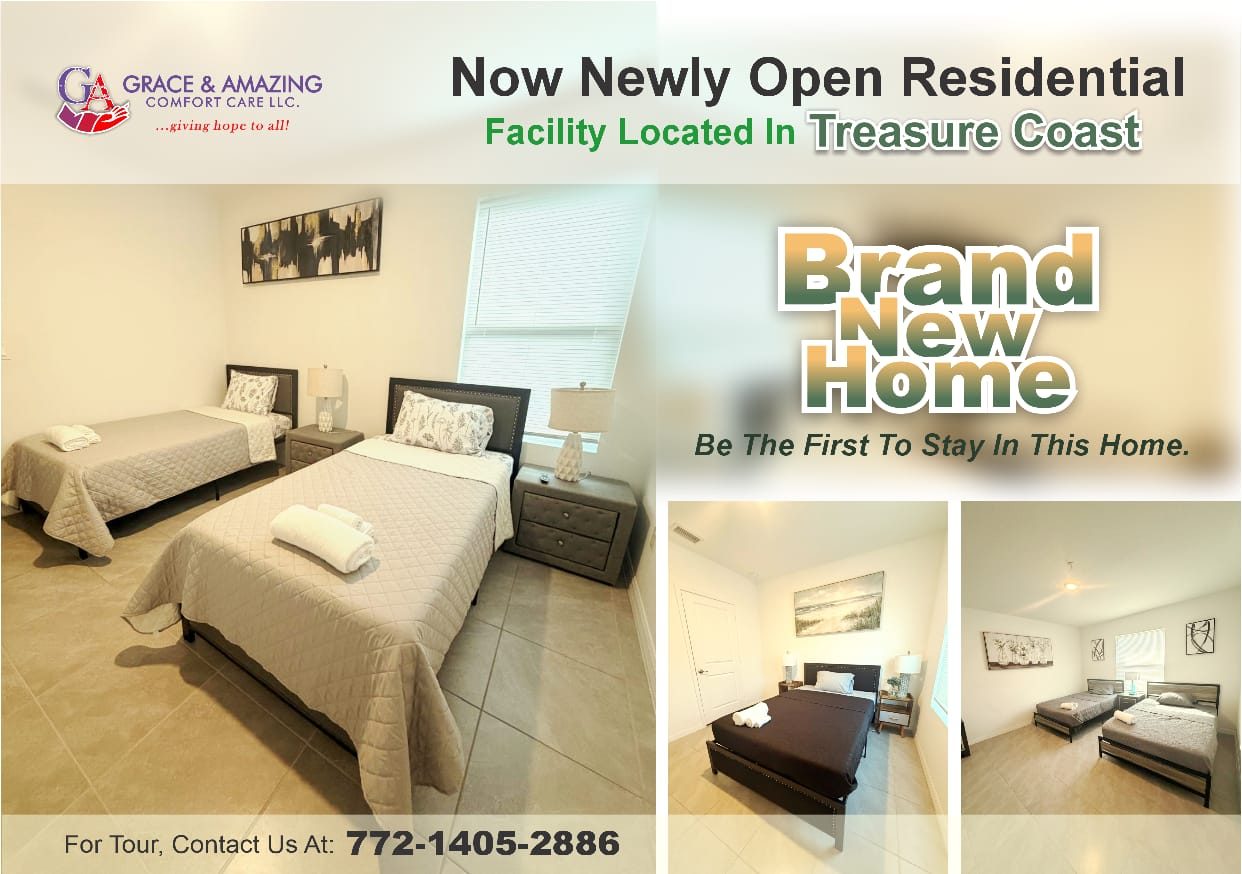 Grace & Amazing Comfort Care announcement flyer